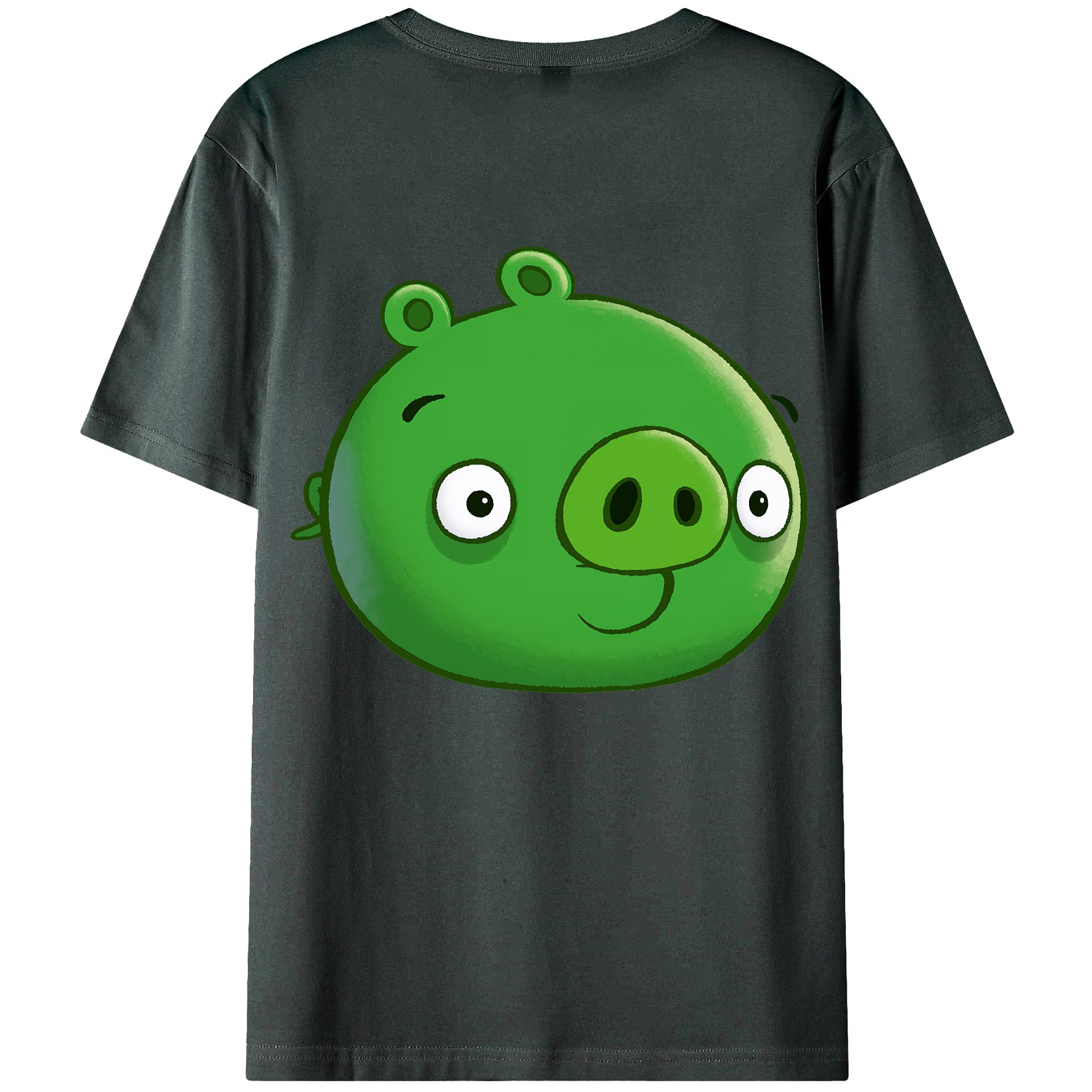 （画像用） Angry Birds アングリーバード 綿100％ メンズ半袖Tシャツ（バックプリント） 通気性